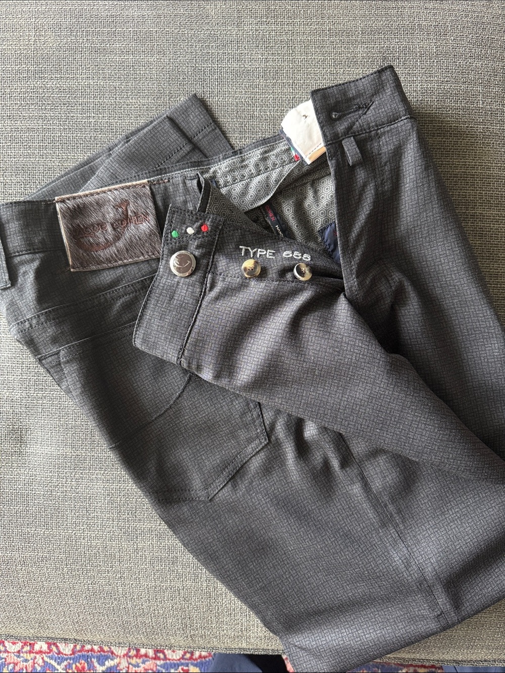 Jacob Cohen 688 Patterned Men's Dress Pants